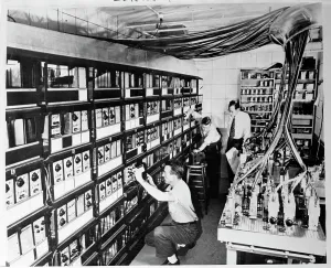 Space Exploration Research Drucke: Control Deck of Missile Path Simulator