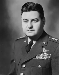World War II Generals Drucke: Curtis E. LeMay Posing in Full Uniform