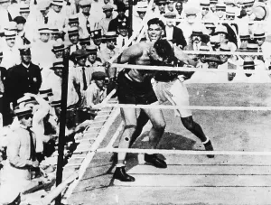 Jess Willards Dempsey von Pummeln im Ring