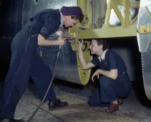 Women In Aviation Industry Drucke: Employees Work On Basic Trainer Wing