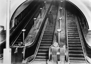 London Underground History Drucke: Escalator At Picadilly Circus