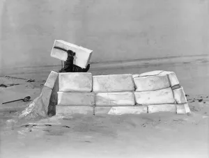 Die Errichtung eines Eiskunstigkeitsbodens aus einer Inuit-Hütte