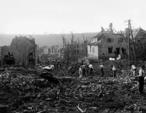 World War II Damage Drucke: Explosion Devastates German Town