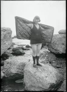 Flapper Posing on the Beach