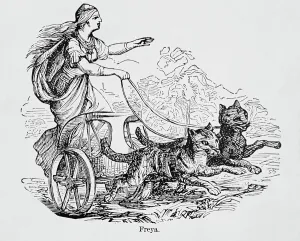 Freyas Reitwagen mit Katzen am Steuer