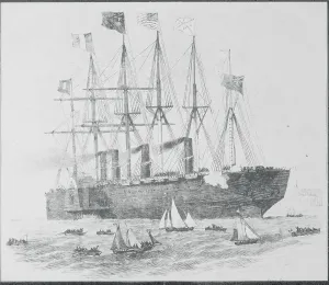 Great Eastern Steamship Drucke: Great Eastern and Other Ships Sailing