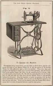 Early 20th Century Engineering Drucke: Howe Sewing Machine