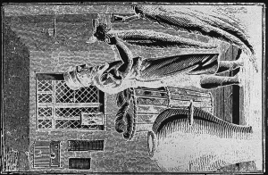 Visual Arts Photography Drucke: Man Combing Wool