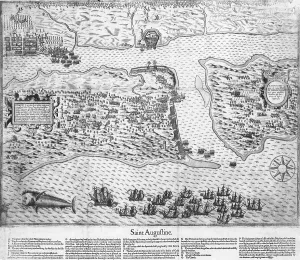 Vintage Map Collection Drucke: Map af St. Augustine