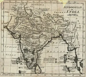 Historical Maps Of Asia Drucke: Map of India