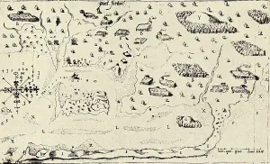 Historical Maps Of Canada Drucke: Map from Voyages of Samuel de Champlain