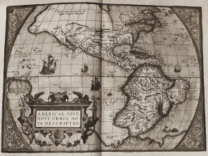 Antique Globe Maps Drucke: Map of the World