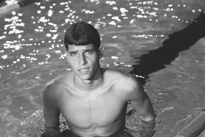 Olympic Athlete Drucke: Mark Spitz Exiting Pool