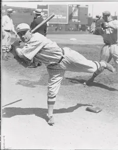 Early 20th Century Athletes Drucke: Max Flack Preparing to Bat