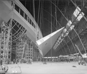 Aircraft Manufacturing Process Drucke: Navy Dirigible Under Construction