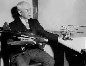 Orville Wright Drucke: Orville Wright with Model Planes