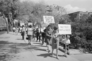 People Protesting Nuclear Testing