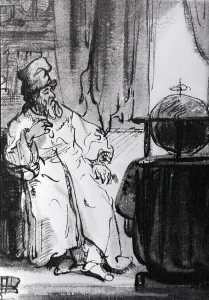 Der Philosoph in seinem Studium meditiert