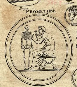 Der Prometheus erschafft den Menschen nach seinem eigenen Bild