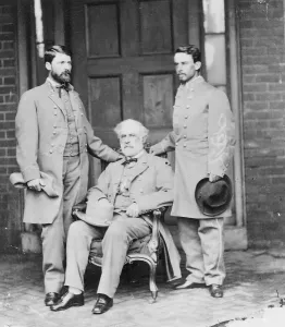 Robert E Lee Portrait Drucke: Robert E. Lee, His Son and His Aide