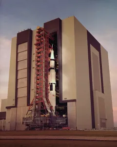 Kennedy Space Center Drucke: Rocket on Launch Pad