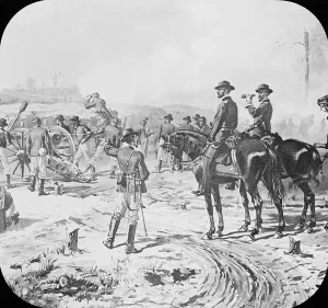 Civil War Photographs Drucke: Sherman Commanding Troops