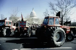 Bauernprotest mit Traktor