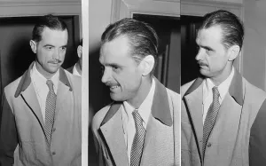 Dreifachporträt von Howard Hughes