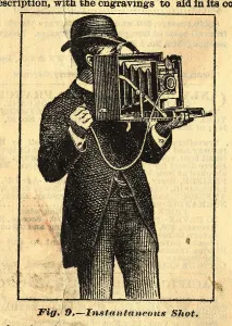 Vintage Style Photography Drucke: Man with Simple Camera