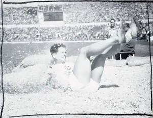 Walter Hofstetter im olympischen Aktionsfeld zu Helsinki