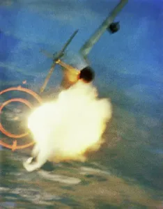 Vietnam War Aircraft Drucke: Wing of MIG-17 Exploding