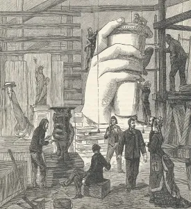 Civil Engineering History Drucke: Workman Building Statue of Liberty