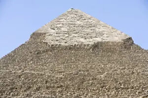 Ancient Egyptian Culture Photography Drucke: Blocks on Chephren pyramid