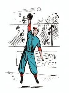 Ein beeindruckender Baseballspieler in einer faszinierenden Kunstillustration