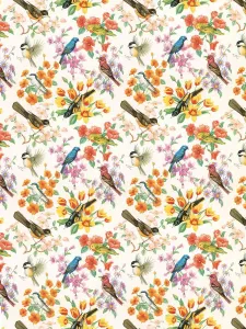 White Background Bird Art Drucke: Bird pattern