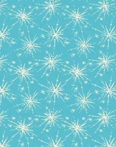 Blue Background Art Drucke: Blue Star Pattern