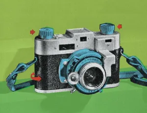 Colored Background Photography Drucke: Camera