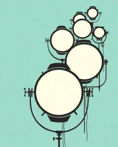 Vibrant Colorful Illustration Drucke: Camera Lights