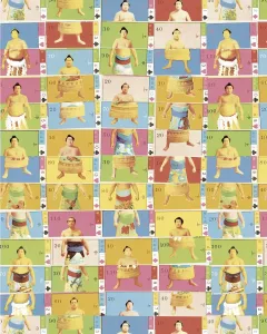 Chop Sumo Muster in traditioneller japanischer Kunst