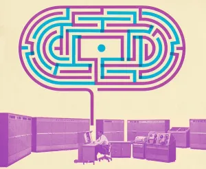 Futuristic Computer Graphics Drucke: Computer Maze