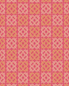 Retro Style Illustrations Drucke: Dark Pink Pattern