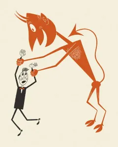 Captivating Fine Art Prints Drucke: Devil Tempting a Man