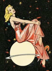 Eine Frau auf einem fernen Planeten
