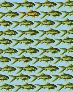 Colorful Underwater Scene Drucke: Fish Pattern