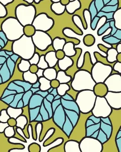 Colorful Abstract Artwork Drucke: Floral Pattern
