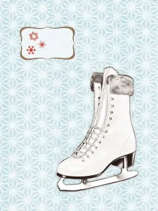 Eislaufschuh in einem Künstlerischen Illustrationsstil