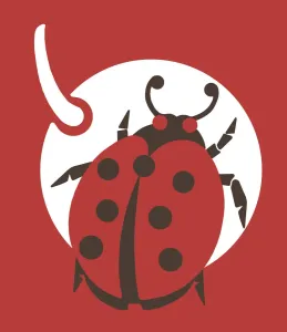 Fine Art Illustrations Online Drucke: Ladybug on Cherry