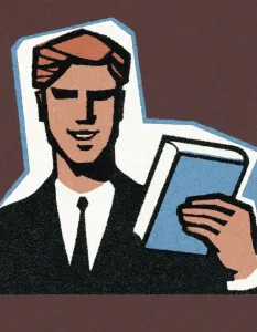 Ein Mann mit einem Buch
