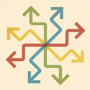 Single Object Artwork Drucke: Multi-Colored Arrow