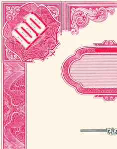 Single Object Fine Art Prints Drucke: One Hundred Note Certificate